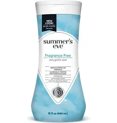 Summer&#039;s Eve Cleansing Wash For Female, Fragrance Free, Unscented, 15.0 Fl Oz