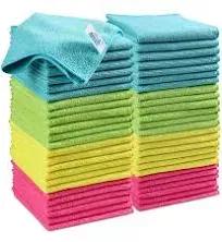 HOMEXCEL Microfiber Cleaning Cloth12 Pack Cleaning RagCleaning Towels with 4 ...