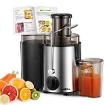 Juicer Machines, Aiheal Juicer Vegetable and Fruit Easy to Clean, Centrifugal Juicer with 3” Wide Mouth, 3 Speed Control, Overload Protection System