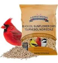 Armstrong Wild Bird Food Black Oil Sunflower Chips 4 Pounds