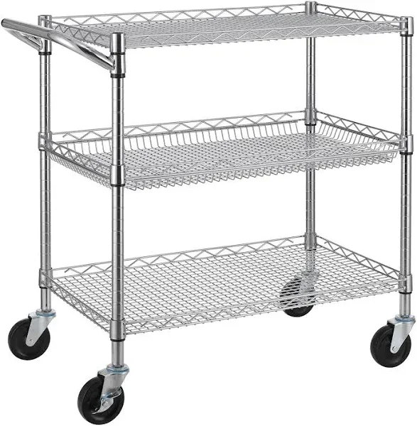 FAST APPLIANCES LLC 3 Tier Heavy Duty Commercial Grade Utility Cart