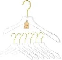 Acrylic Hangers Clear and Gold Hangers Premium Quality Clear Acrylic Clothes Hangers Clothing Standard Hangers