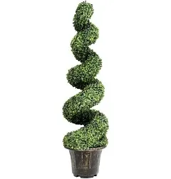 Costway 4FT Artificial Tree Faux Tree W/Realistic Leaves Indoor Outdoor