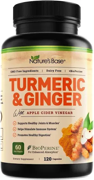 NATURE'S BASE Turmeric and Ginger Supplement