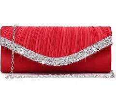 Dasein Clutch Purses for Women Evening Bags Formal Clutches with Rhinestones for Wedding Party Prom Dressy Purse