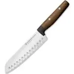 Wusthof Urban Farmer 7&#034; Hollow Edge Santoku Knife Brown 1025246017 NEW