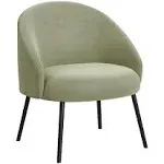 HomePop Modern Velvet Accent Chair, Light Sage Green