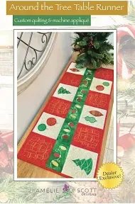 Amelie Scott Designs Around Tree Runner Table Runner Quilting &amp; Machine Appliqué