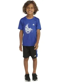 adidas Boys' 2-piece Cotton Graphic Tee & Short Set