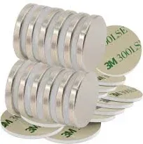 Magnetpro 12 Piece Disc Magnets, 25 mm Diameter x 3 mm Thick Magnet with Self...