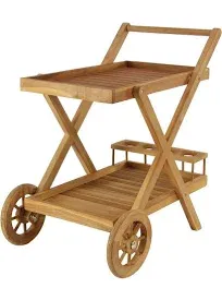 Decmode Traditional Outdoor Bar Cart