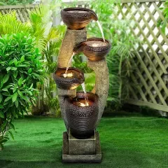 chillscreamni 40” H Modern Outdoor Fountain