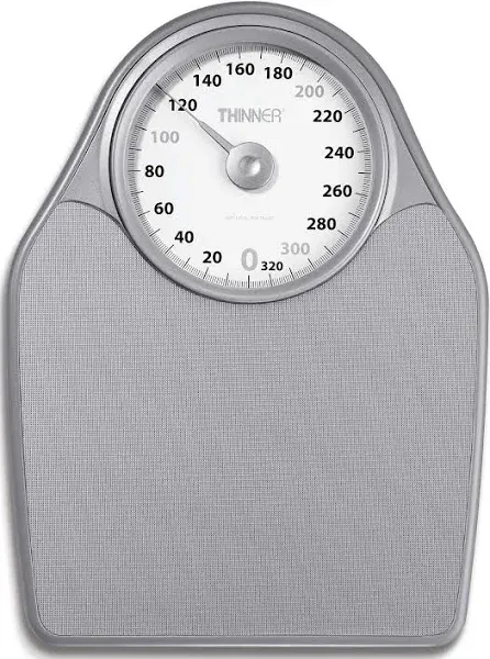 Thinner Extra-Large Dial Analog Precision Bathroom Scale, Analog Bath Scale, Measures Weight Up to 330 lbs.