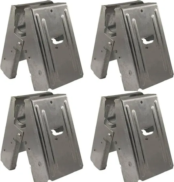 Century Drill & Tool 72994 2x4 Sawhorse Brackets, Set of 4, Galvanized, Compact Storage