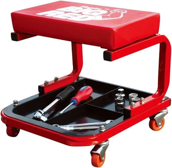 Big Red Rolling Creeper Seat with Tool Tray Black ATR6300B