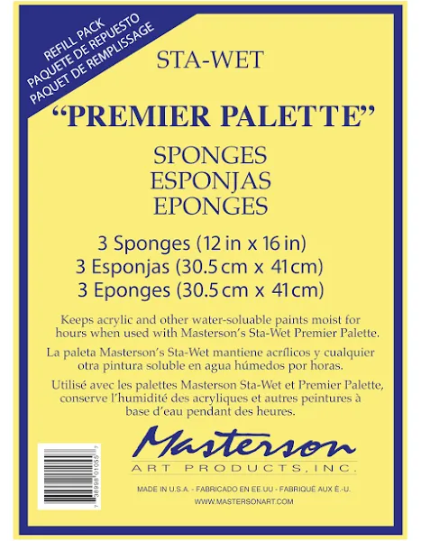 Masterson Sta-Wet Premier Palette Acrylic Paper Refill 30 Sheets