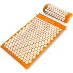 ProsourceFit Acupressure Mat and Pillow Set for Back/Neck Pain Relief - Orange