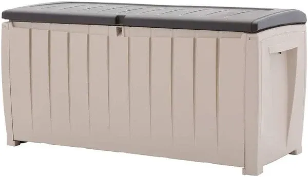 Keter Novel 90 Gallon Resin Deck Box-Organization and Storage