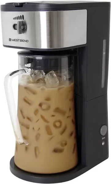 West Bend Iced Coffee and Iced Tea Makers Infusion Tube 2.75 Qt. Capacity Black