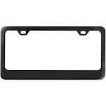 GG Grand General 60438 Black Semi-Gloss Powder Coated License Plate Frame wit...