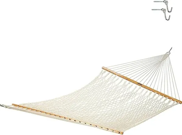 Castaway Hammocks 55 in. W X 82 ft. L 2 person White Rope Hammock