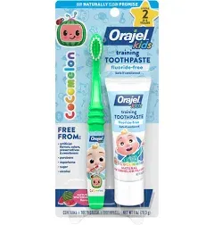 Orajel Kids Cocomelon Fluoride-Free Training Toothpaste & Toothbrush