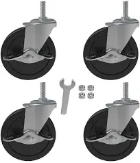 4X 4 inch Brake Threaded Stem Casters