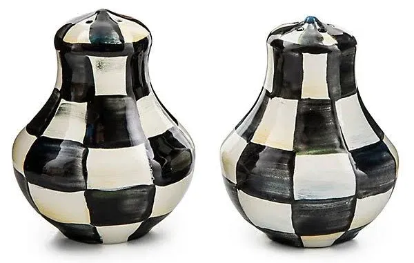 MacKenzie-Childs Courtly Check Enamel Salt & Pepper Shakers