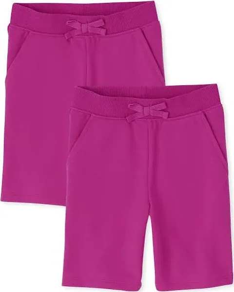 The Children's Place Girls' Active French Terry Shorts 2-Pack