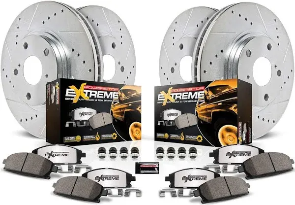 Power Stop K6405-36 Z36 Truck/Tow Upgrade Kit-Drilled/Sl<wbr/>otted Rotor Ceramic Pads