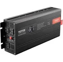 VEVOR Pure Sine Wave Power Inverter 3000W DC12V to AC120V LCD Remote Control CE