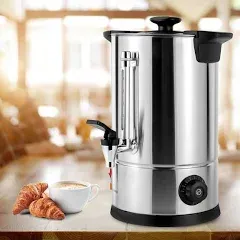 2.11-Gallon Stainless Steel Coffee Urn Commercial Dispenser for Tea Coffee Cater