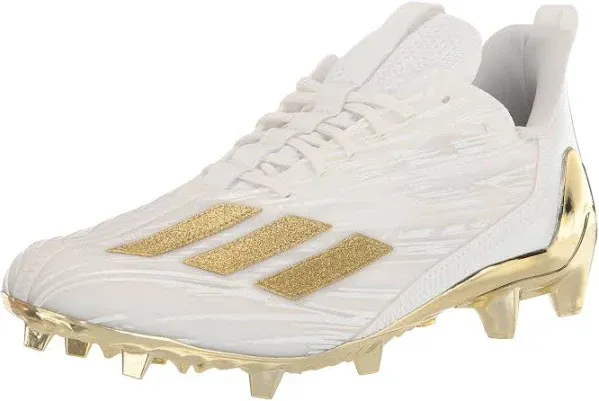 Adidas Adizero White Gold Metallic Football Cleats GX5122 Men&#039;s Size 8.5 New 