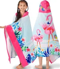 Voova & MOVAS Flamingo Hooded Bath Towels