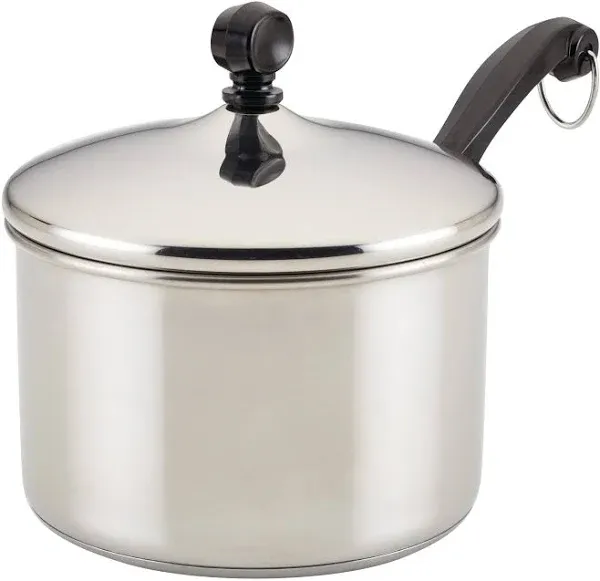 3-Quart Classic Series Stainless Steel Sauce Pan/Saucepan Lid Silver Oven Safe