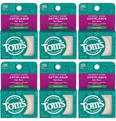 Tom's of Maine Naturally Waxed Antiplaque Flat Floss Spearmint