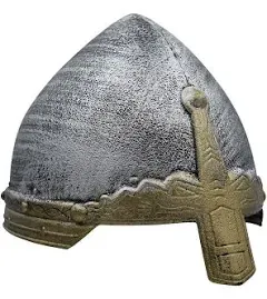 Boys Plastic Medieval Crusader Helmet Templar Knight Helm Costume Accessory Prop