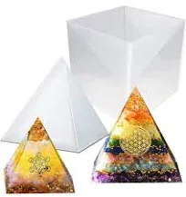 Super Large Pyramid Resin Silicone Mold 6 Inch Big Pyramid Mold Silicone Pyramid Mold for Resin Epoxy Resin Casting Mold for DIY Jewelry Casting