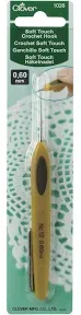 NEW Clover Soft Touch Crochet Hook No 4 1.25mm 1022 Steel Ergonomic Japan