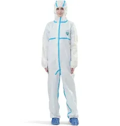 Medtecs Hazmat Suits 6 Sizes Options Disposable Coveralls Suit