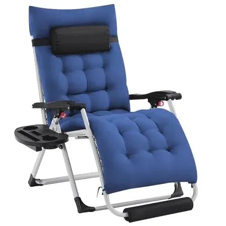 Yaheetech 29in Folding Zero Gravity Chair with Cushion