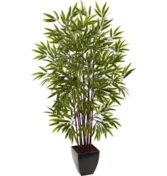 Nearly Natural Bamboo Silk Tree with Planter