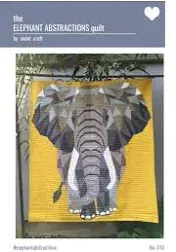 &#034;THE ELEPHANT ABSTRACTIONS&#034; QUILT PATTERN  FOUNDATION PAPER PIECED #010