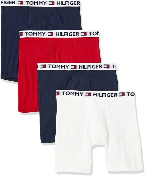 Tommy Hilfiger Men's Underwear Cotton Classics 4-pack Boxer Brief - Amazon Exclusive