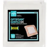 Optifoam Gentle EX Bordered Foam Dressing, 4" x 4", Each