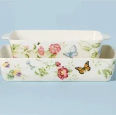 Lenox Butterfly Meadow Rectangular Baker 2-Piece Set