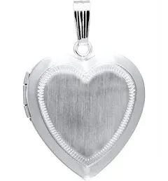 925 Sterling Silver Ornate Heart Locket Pendant Cable Chain Necklace 18&#034;