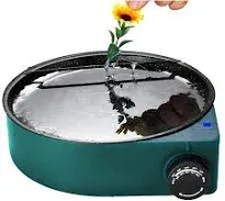 Floral Glue Pot Skillet for Crafts, Temperature Control Gage 212°F-392°F, 8.25in Diameter, Melting Pot for Glue Sticks Pellets and Beads