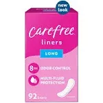 Carefree Acti-Fresh Liners, Body Shape, Long, Unscented - 92 liners