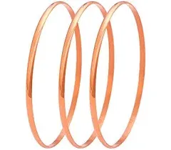 My Daily Styles Stainless Steel Three Stackable Womens Bangle Bracelets